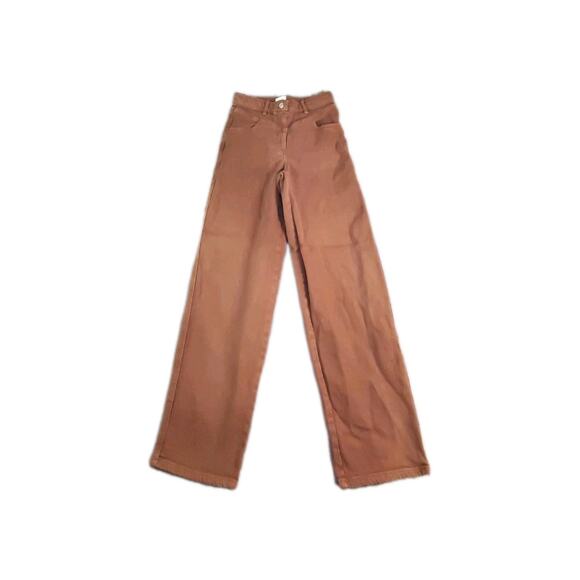 Wilfred Free Denim - Wilfred Free Straight Leg Jeans Womens Size 2 Brown Wash Denim High Rise C4-217